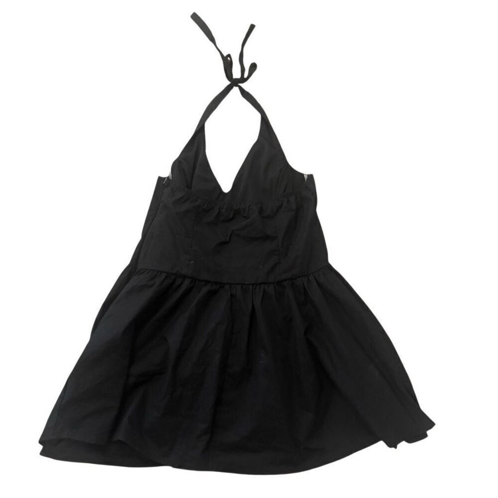 Wild fable black halter mini dress size large